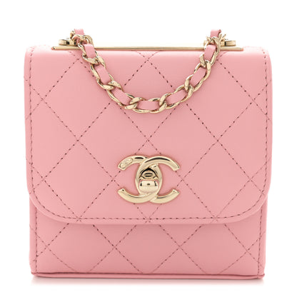 Chanel Lambskin Quilted Mini Trendy CC Clutch With Chain Pink 1 of 11