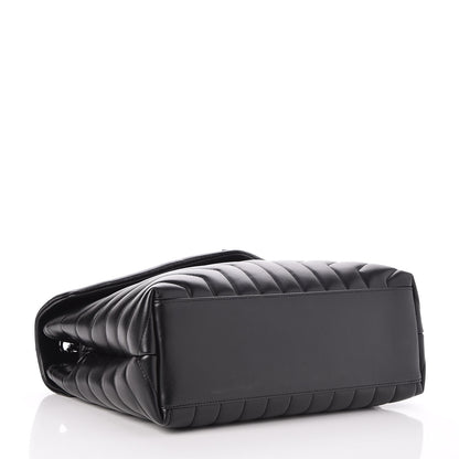 Saint Laurent Calfskin Y Quilted Monogram Medium Loulou Chain Satchel Black 5 of 9