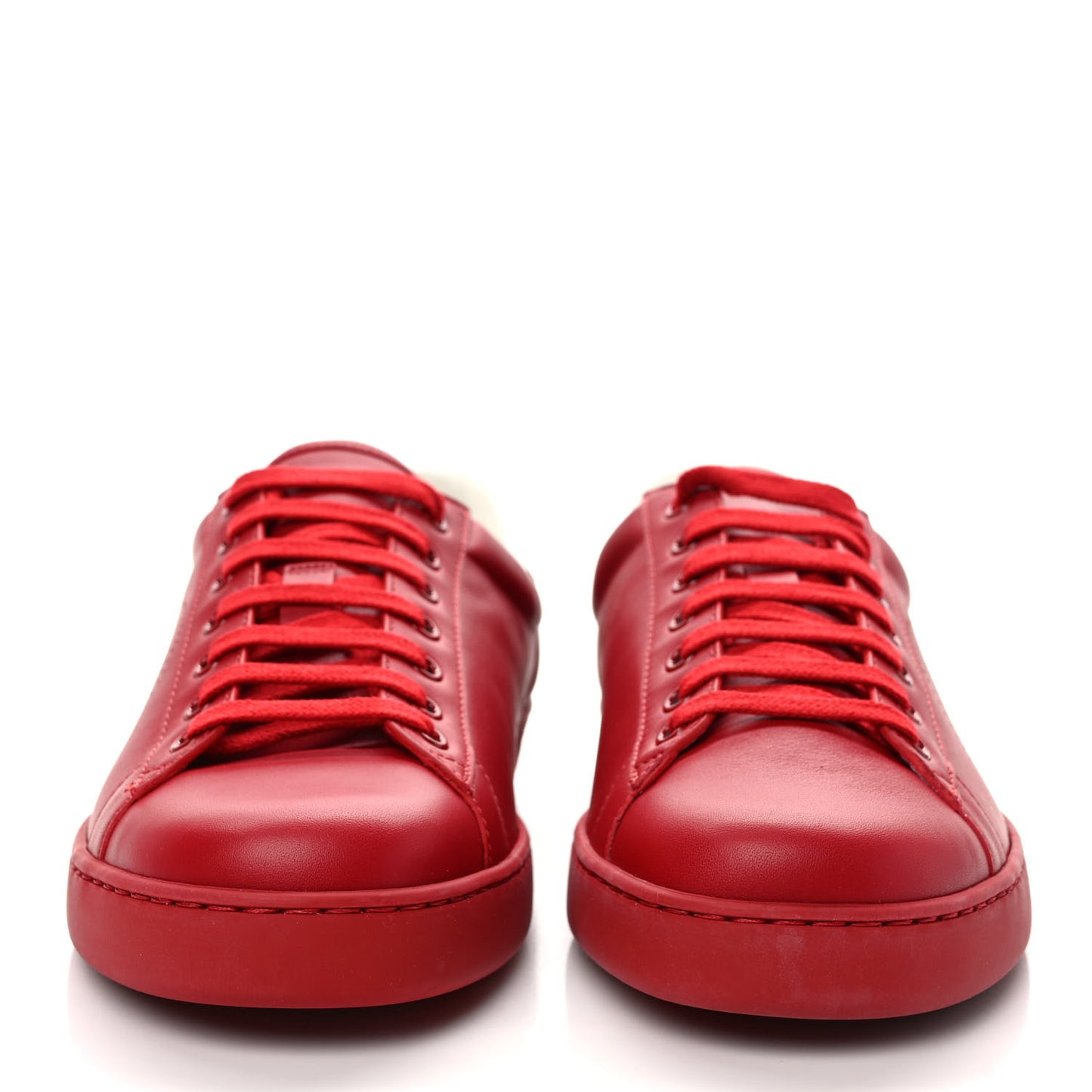 Calfskin Miro Soft Interlocking G Perforated Mens Ace Sneakers 9.5 Hibiscus Red Red Vintage