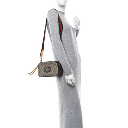 Gucci GG Supreme Monogram Web Neo Vintage Shoulder Bag Beige New Acero Crop 2 of 11