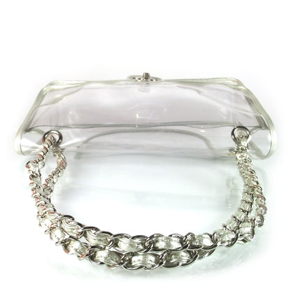 Chanel Vinyl Naked Classic Flap Silver 4 of 8