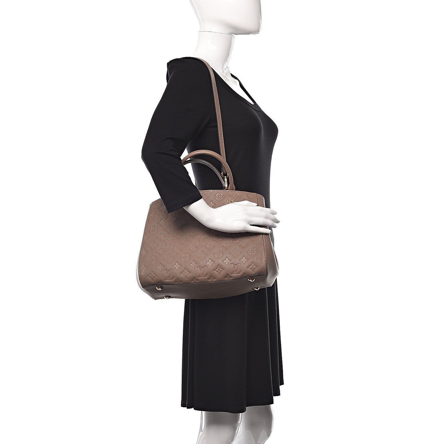 Louis Vuitton Empreinte Montaigne MM Taupe Glace 2 of 9