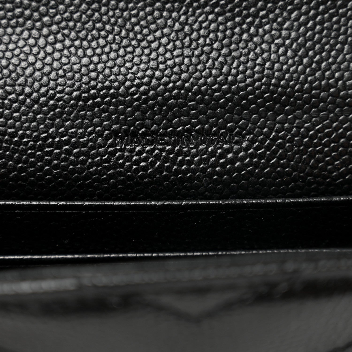 Saint Laurent Grain De Poudre Matelasse Chevron Small Monogram Envelope Wallet Black 7 of 8