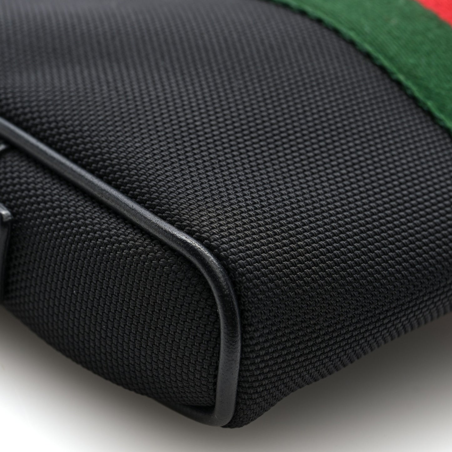 Canvas Web Slim Belt Bag Black