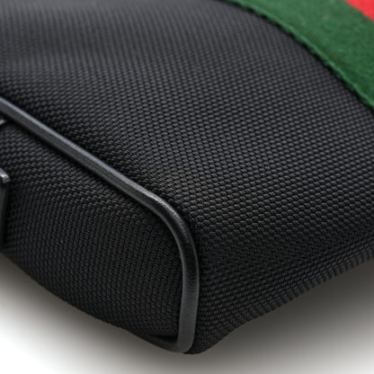 Gucci Canvas Web Slim Belt Bag Black 8 of 9