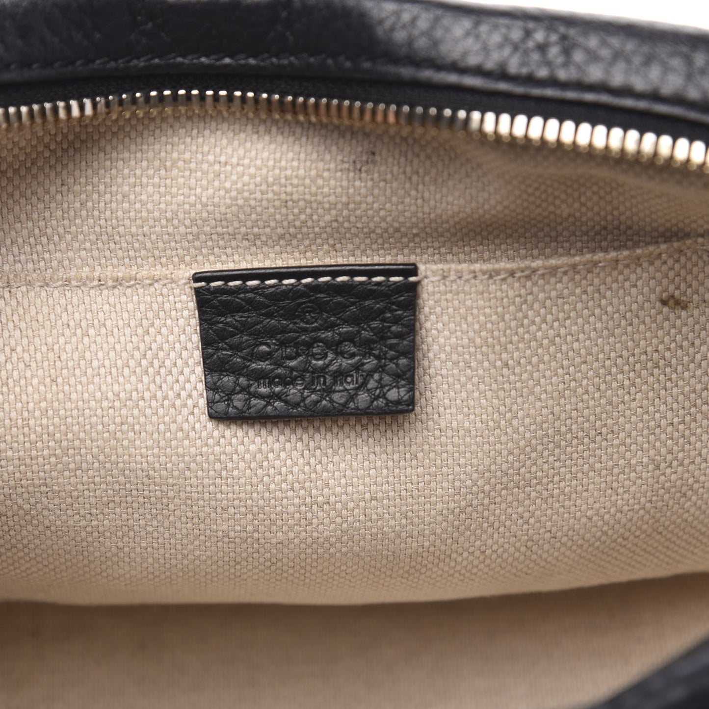 Pebbled Calfskin Small Soho Disco Bag Black