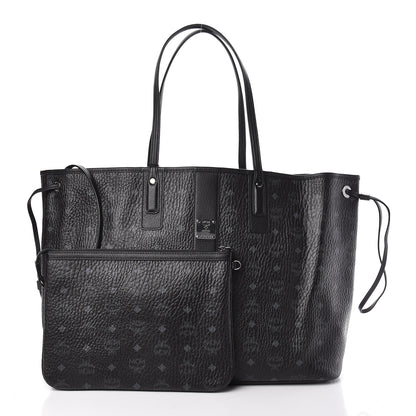 MCM Visetos Large Liz Reversible Shopper Tote Black 1 of 19