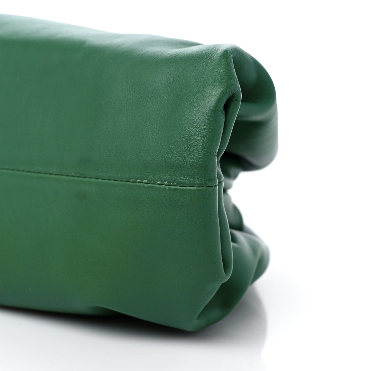 Smooth Butter Calf The Pouch Oversized Clutch Racing Green