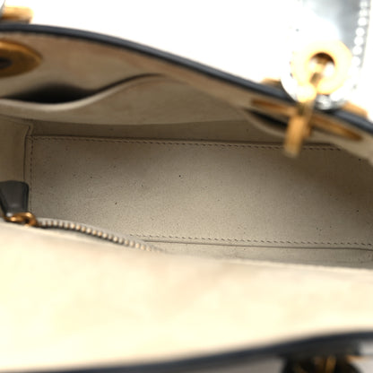 Christian Dior Metallic Glazed Calfskin Mini Lady Dior Silver 5 of 13