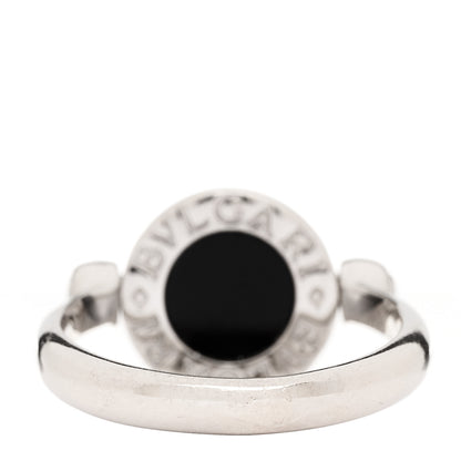 Bulgari 18K White Gold Diamond Black Onyx Bvlgari Bvlgari Flip Ring 52 6 3 of 5