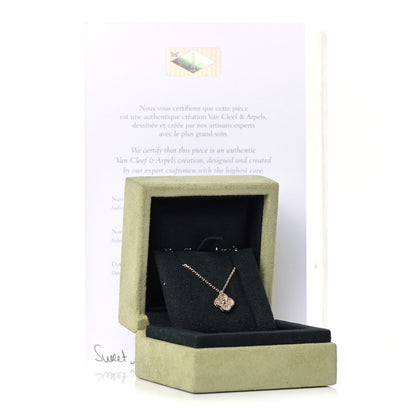 Van Cleef & Arpels 18K Rose Gold Sweet Alhambra Pendant Necklace 6 of 6