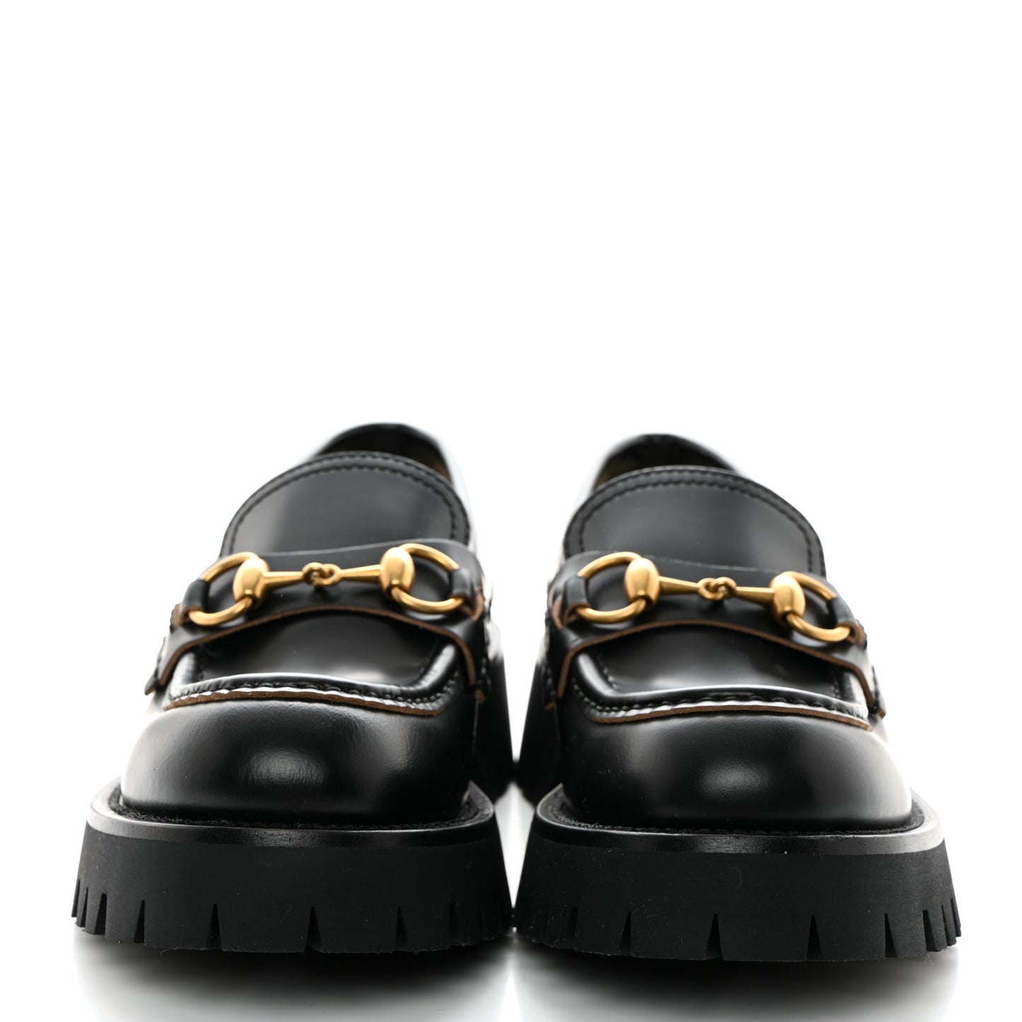 Cordovan Lux Womens Harald Horsebit 25mm Platform Loafers 35.5 Black
