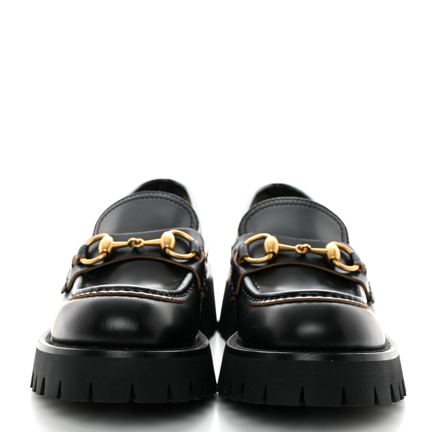 Gucci Cordovan Lux Womens Harald Horsebit 25mm Platform Loafers 35.5 Black 3 of 9