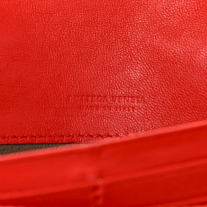 Bottega Veneta Nappa Intrecciato Continental Wallet Red 7 of 19