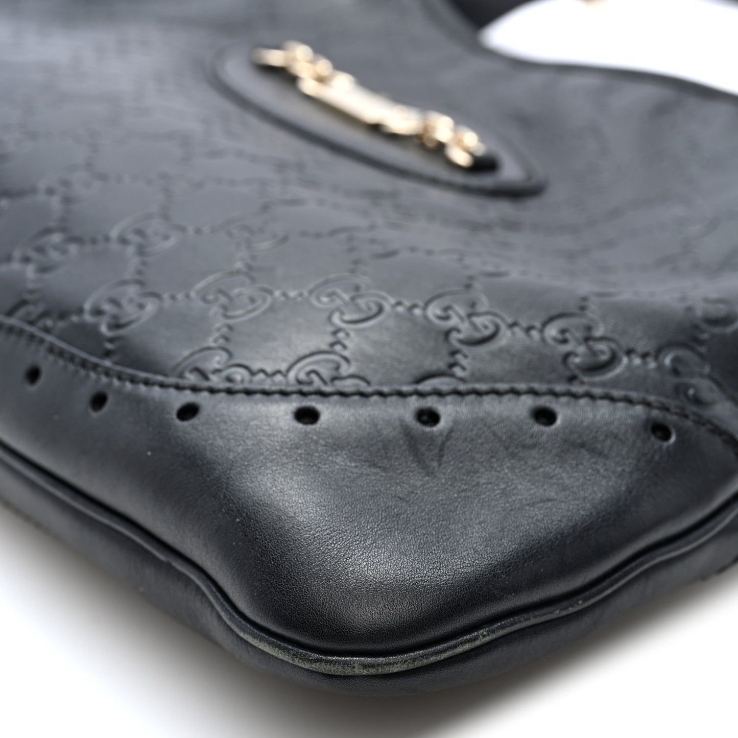 Guccissima Punch Hobo Black