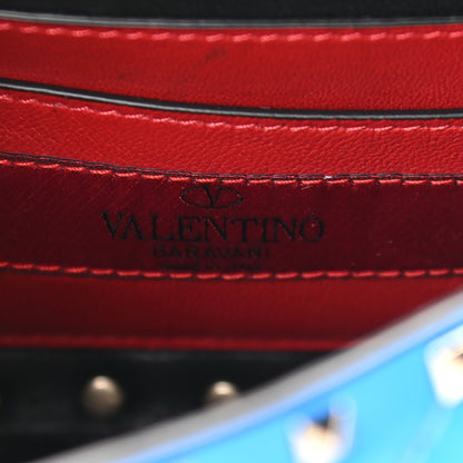 Valentino Garavani Calfskin Micro Rockstud Spike Shoulder Bag Blue Fluo 6 of 8