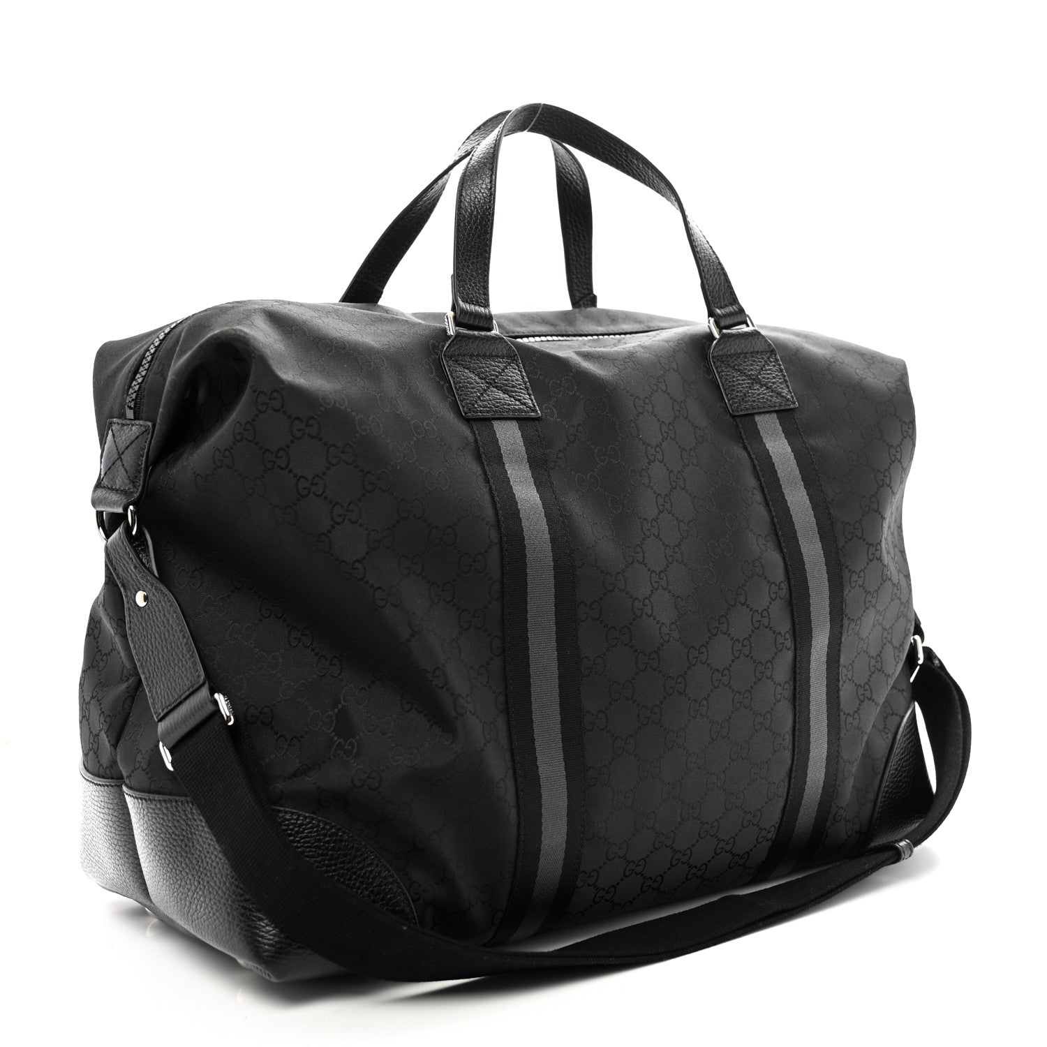 Gucci Nylon Monogram XL Duffle Bag Black 2 of 11