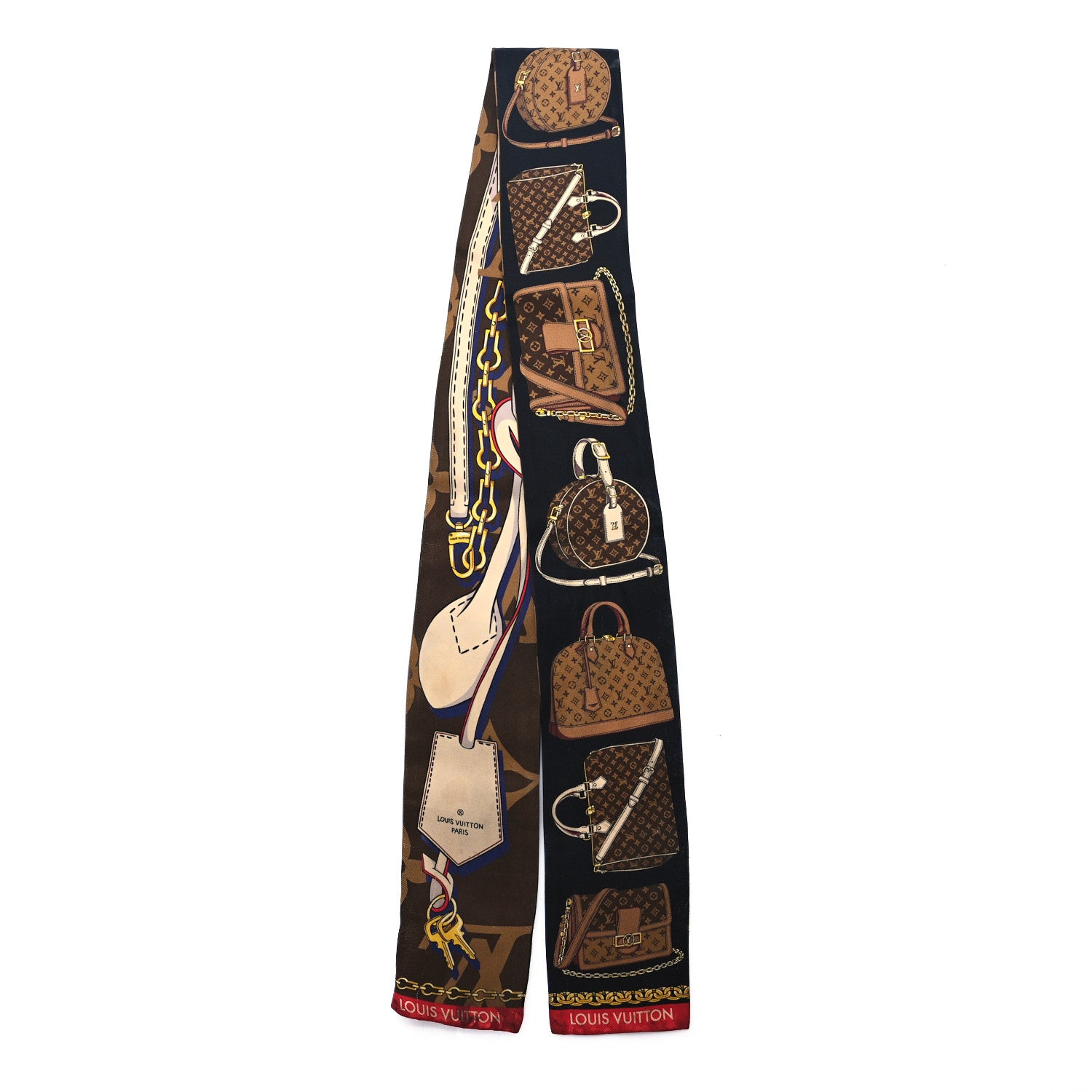 Louis Vuitton Silk Monogram Tribute To Bandeau Marron 2 of 4