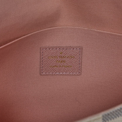 Louis Vuitton Damier Azur Pochette Felicie Chain Wallet Rose Ballerine 7 of 12