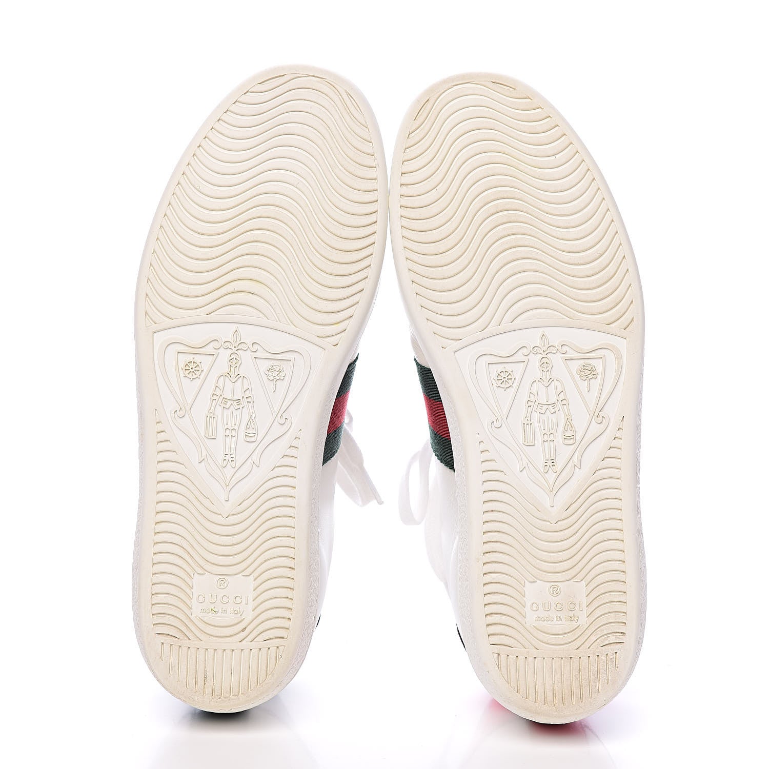 Gucci Calfskin Web Heart Embroidered Womens Ace Sneakers 37 White 5 of 13
