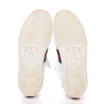 Gucci Calfskin Web Heart Embroidered Womens Ace Sneakers 37 White 5 of 13