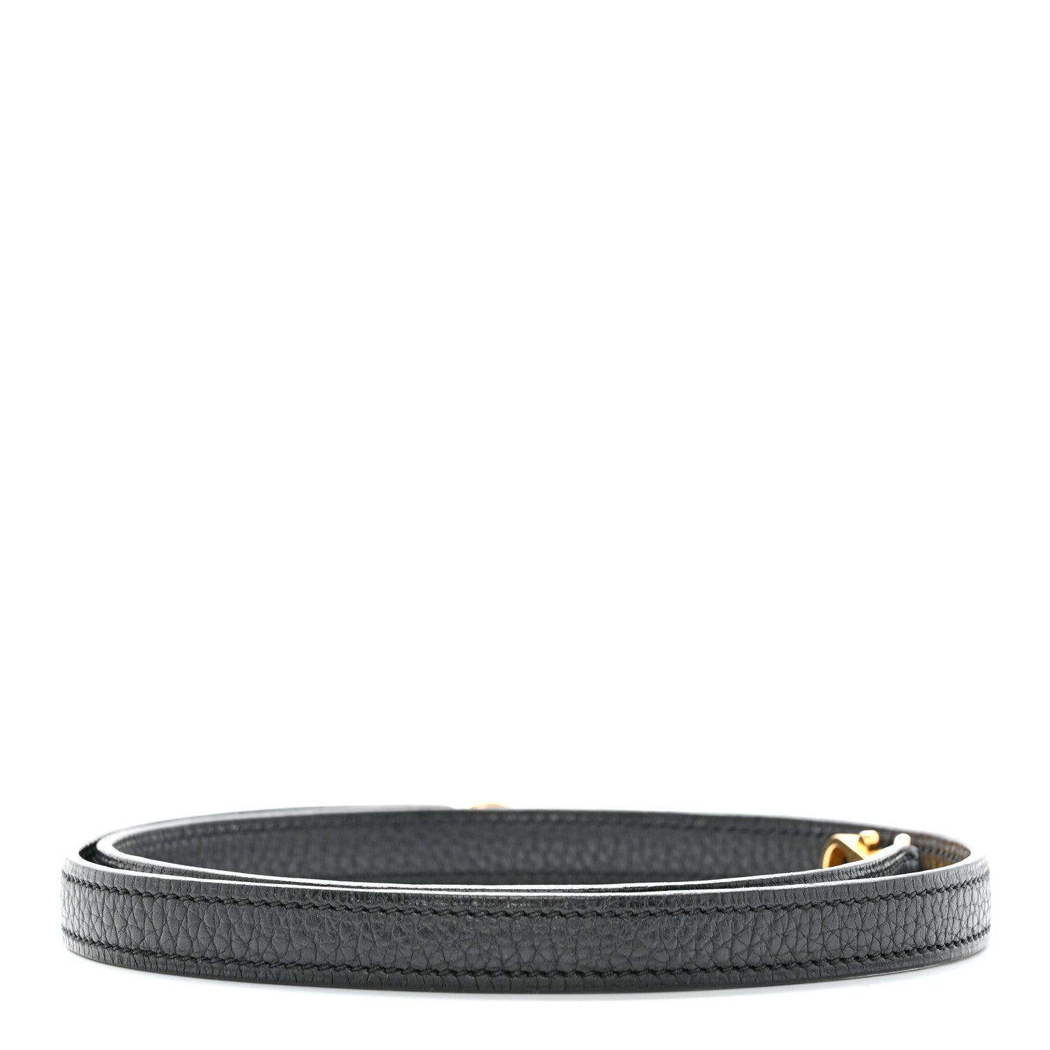 Hermes Taurillon Clemence Kelly Shoulder Strap Black 2 of 4
