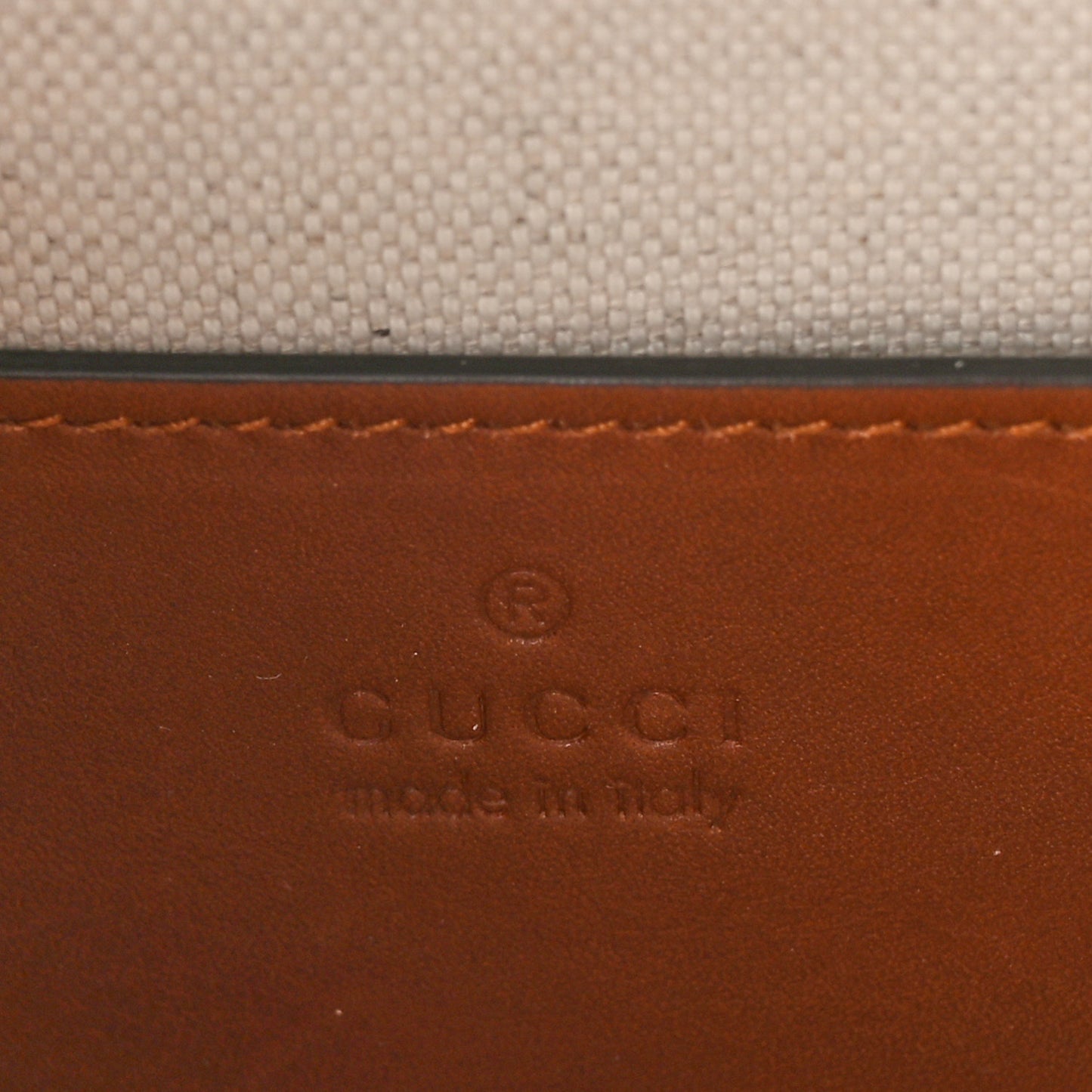 Charisma Calfskin Gucci Embossed Shoulder Flap Bag Peanut Brown