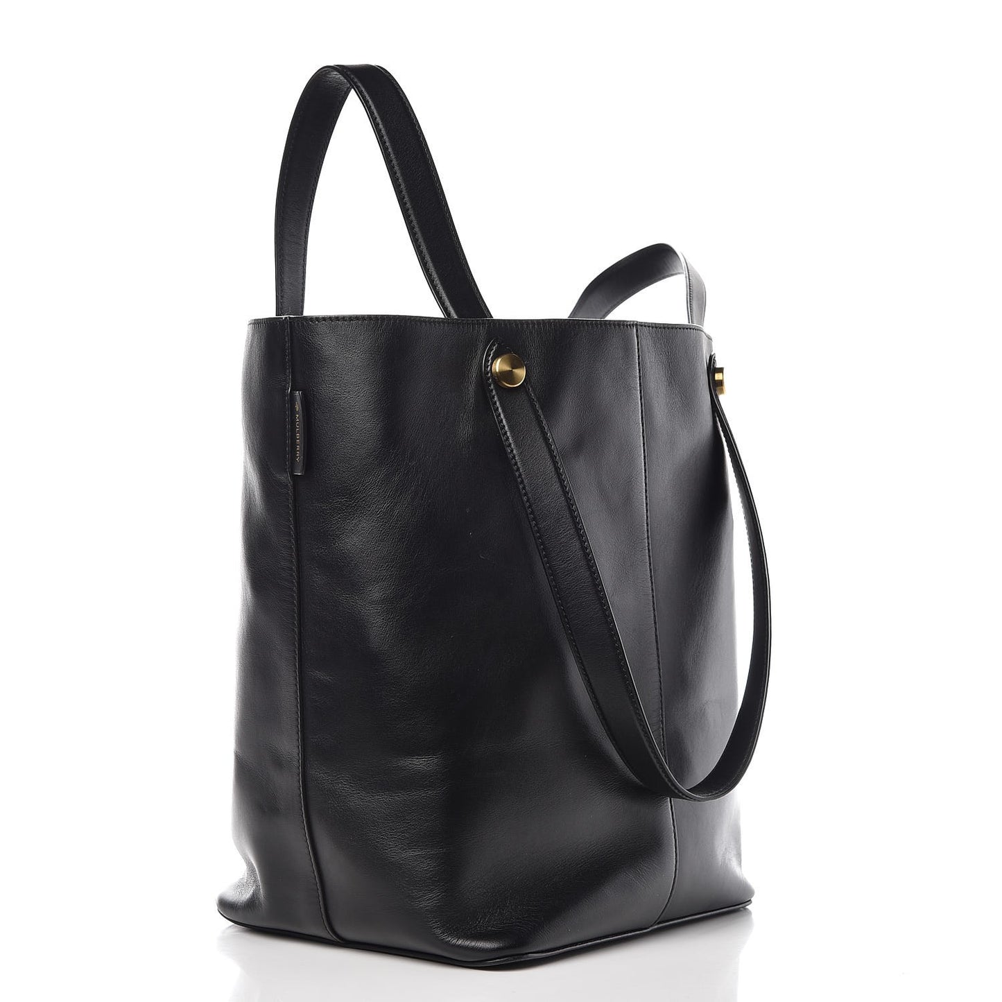 Calfskin Kite Bucket Bag Black