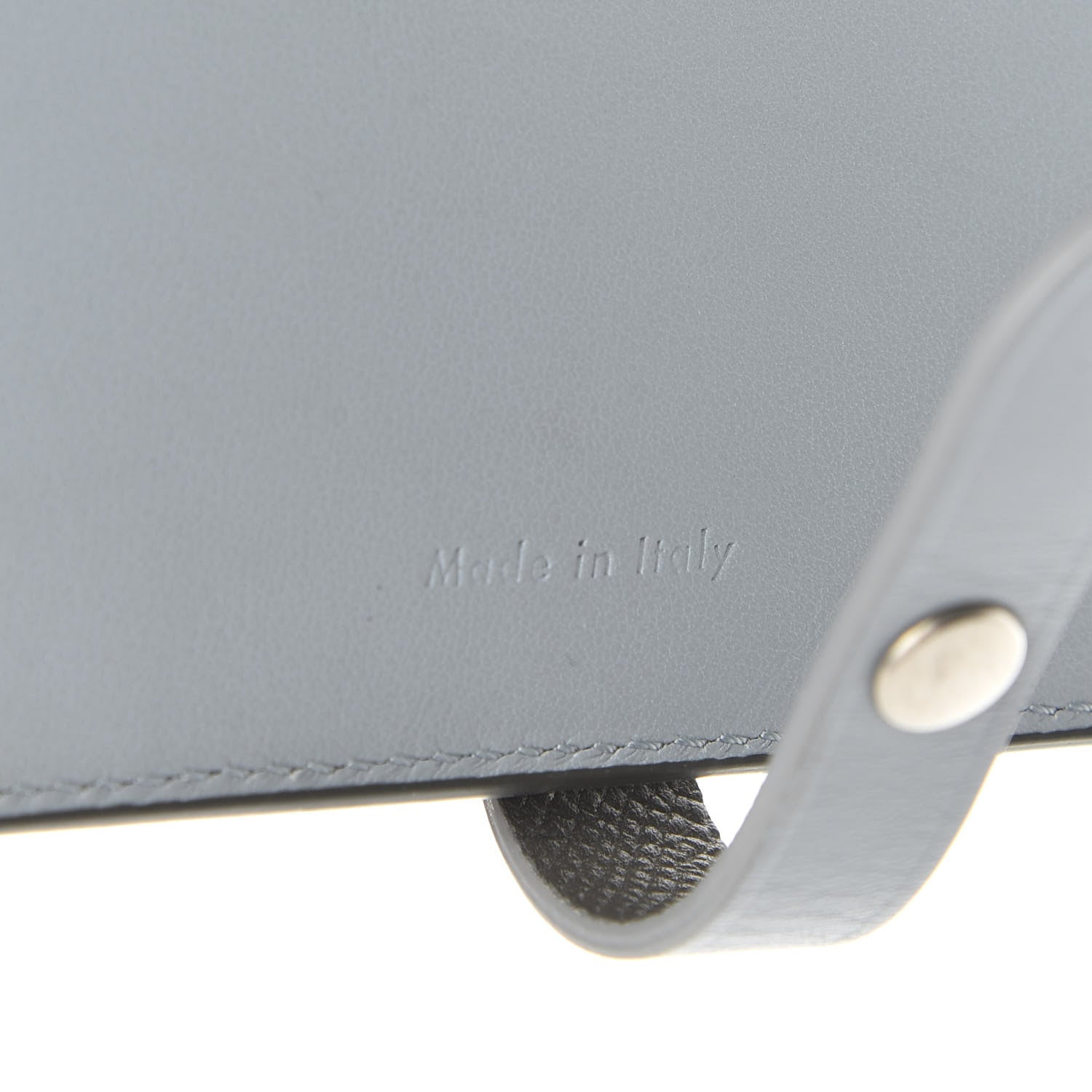 Celine Grained Calfskin Medium Multifunction Strap Wallet Grey 7 of 7