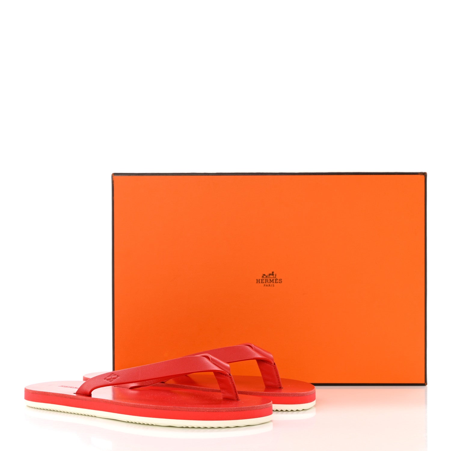 Hermes Calfskin Summer Thong Sandals 36 Pavot 9 of 9