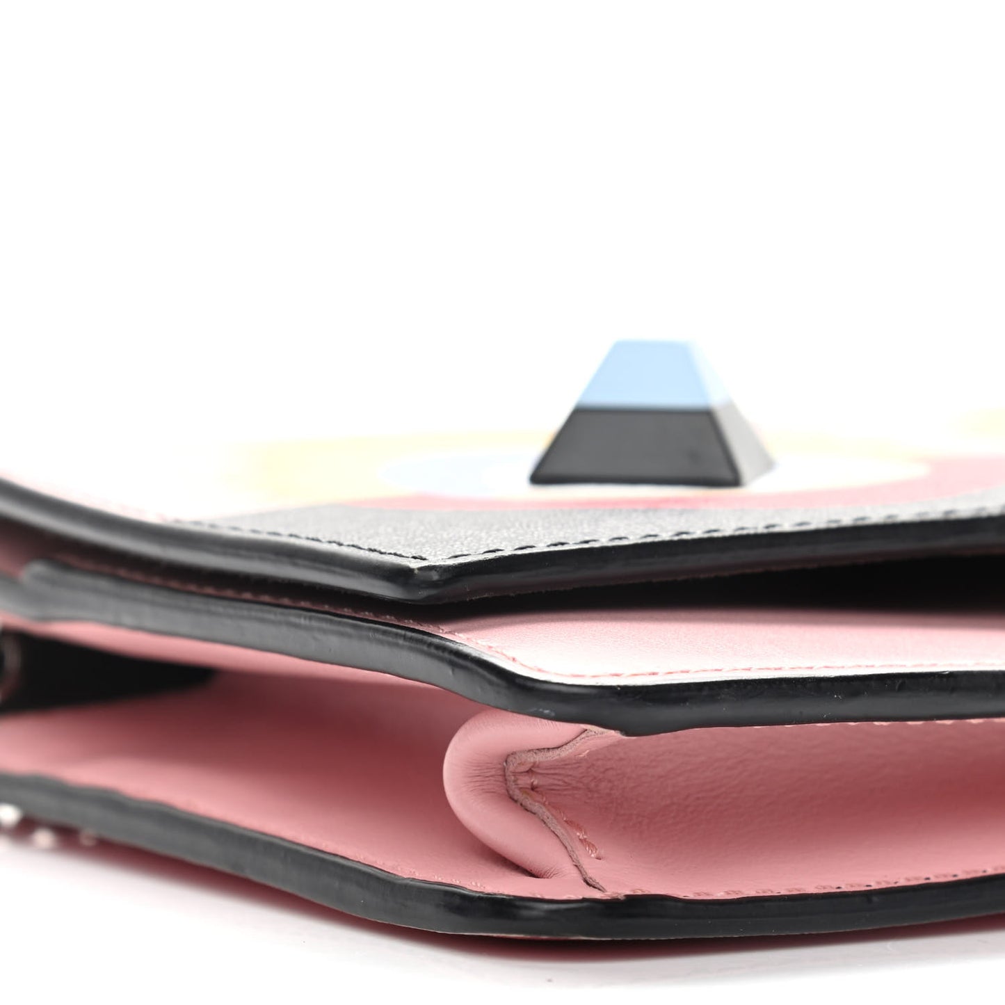 Vitello Elite Century Hypnoteyes Studded Tube Wallet On Chain Bubblegum Multicolor