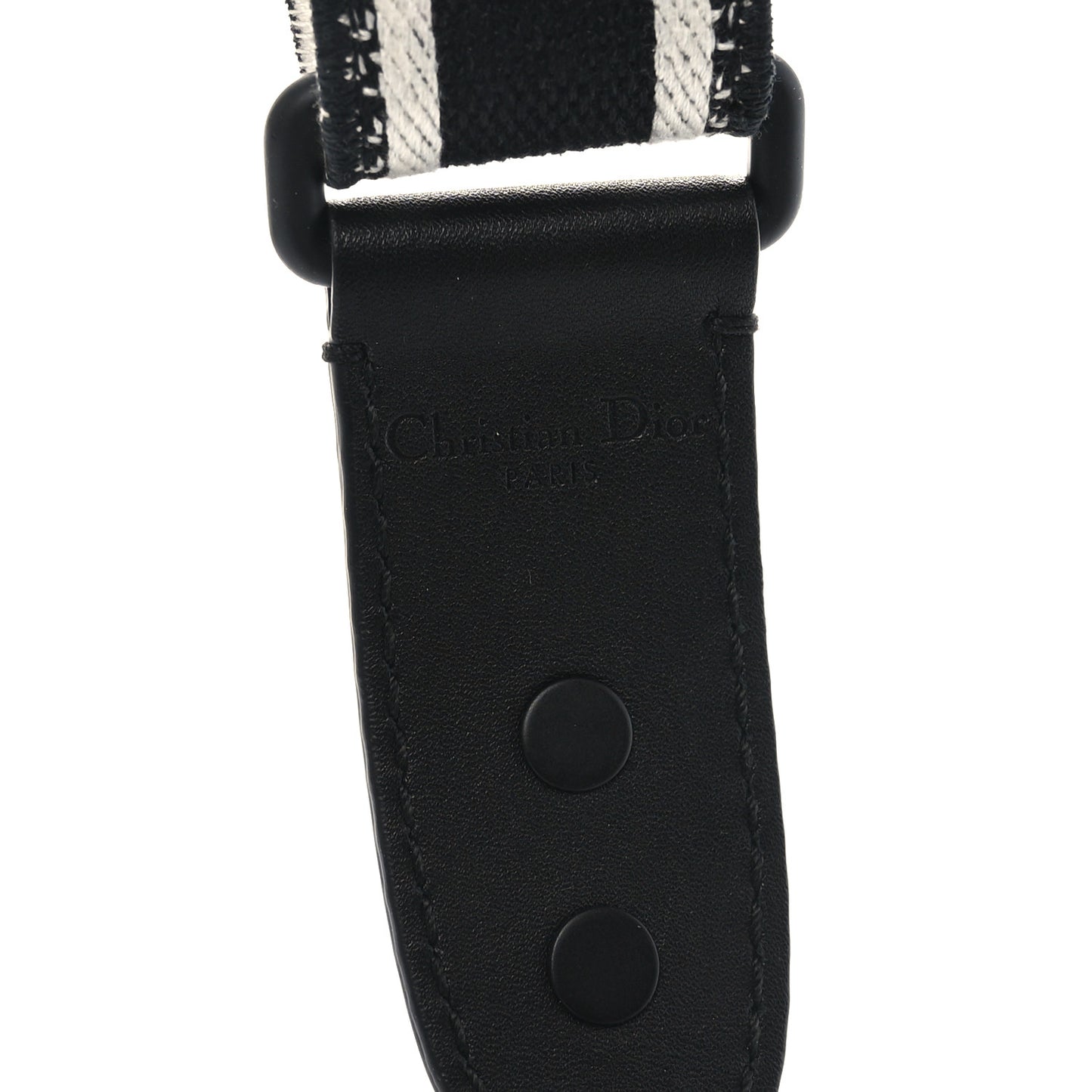 Canvas Embroidered Shoulder Strap Black Ultramatte