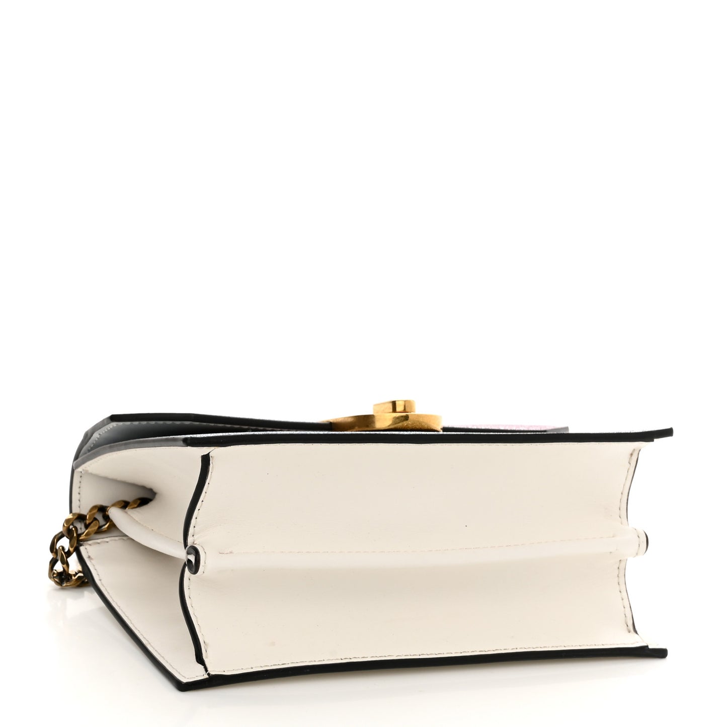 Glitter Calfskin Elisa Mini Shoulder Bag Multicolor Snow