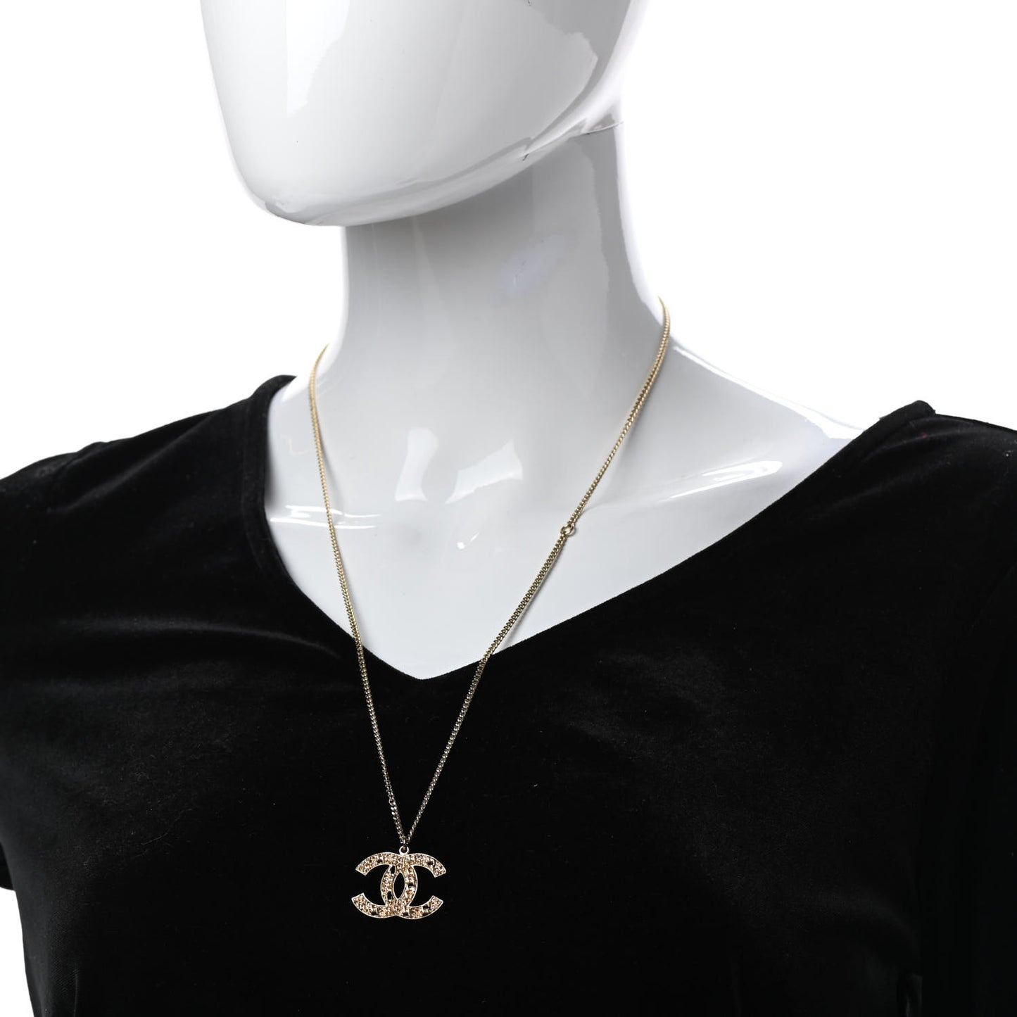 Chain CC Long Necklace Gold