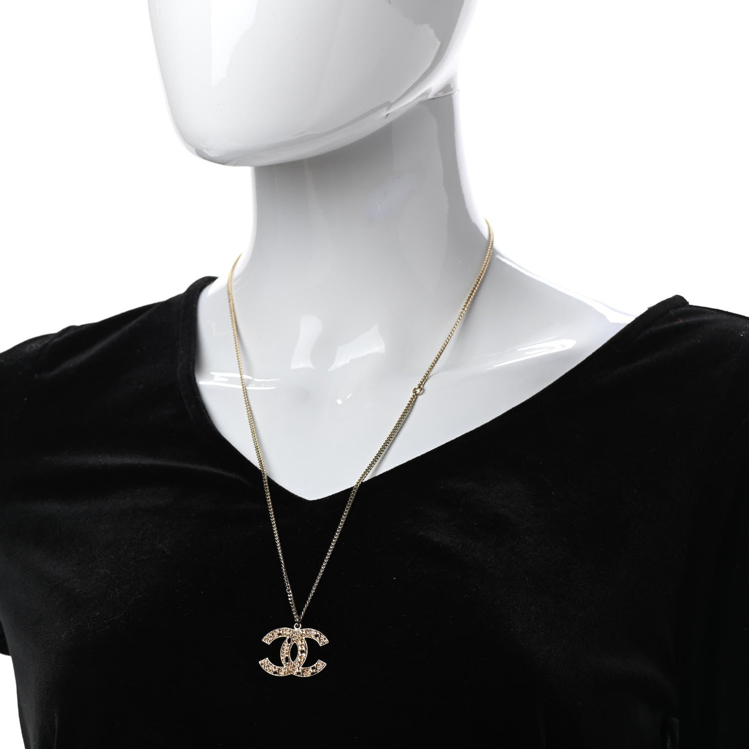 Chanel Chain CC Long Necklace Gold 2 of 6