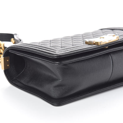 Chanel Caviar Quilted Medium Boy Flap Black 9 of 10