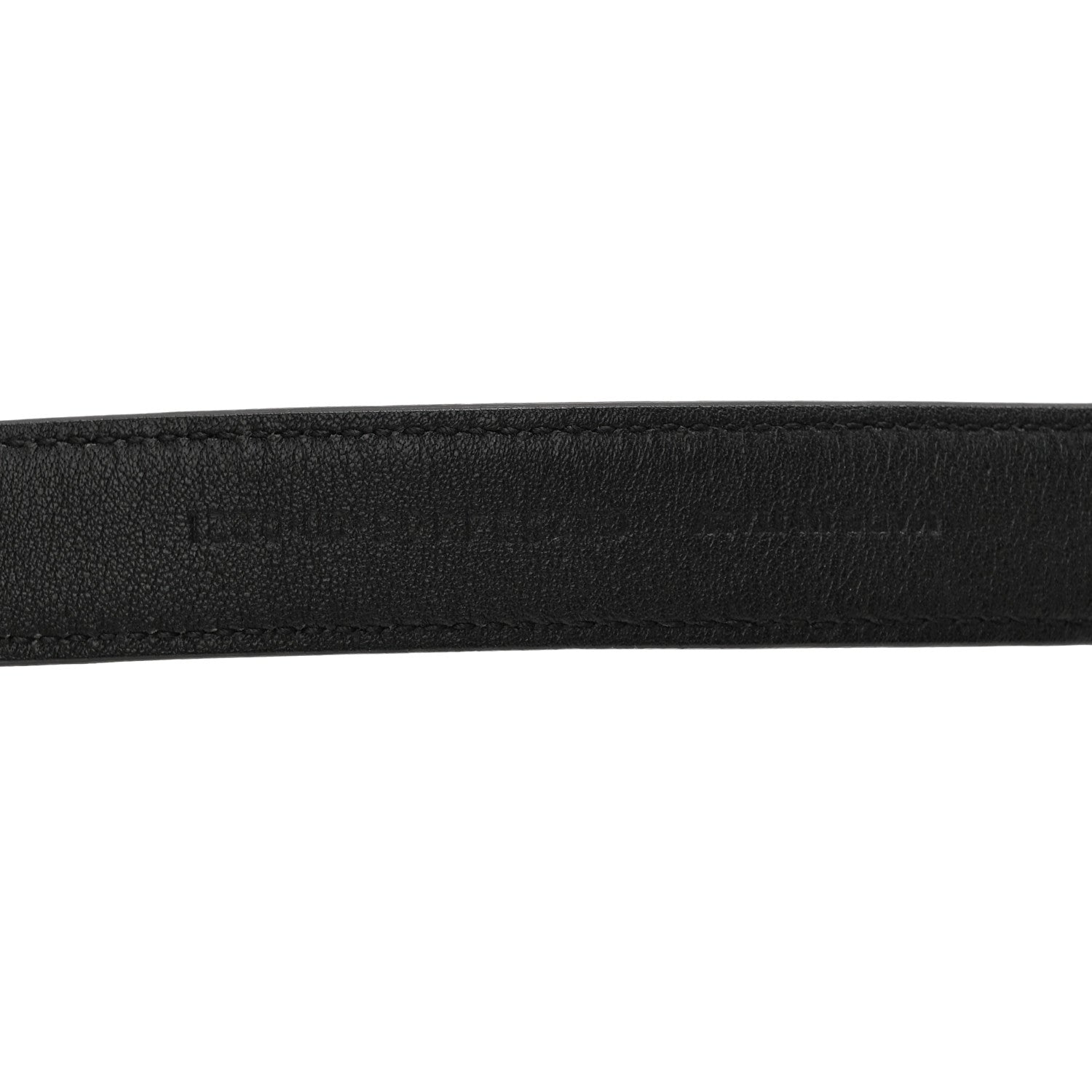 Saint Laurent Grained Calfskin Monogram Cassandre Extra Thin Square Buckle Belt 80 32 Black 5 of 6