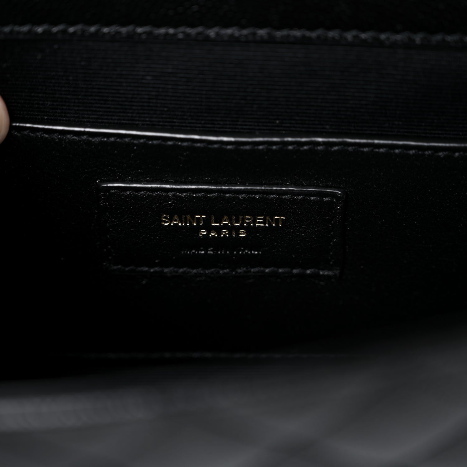 Saint Laurent Grain De Poudre Textured Mixed Matelasse Triquilt Small Monogram Satchel Black 7 of 9