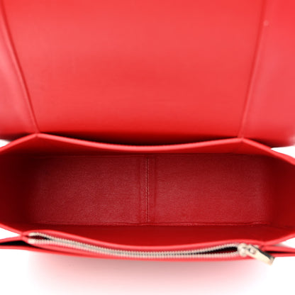 Celine Shiny Smooth Calfskin Medium Frame Shoulder Bag Poppy Red Clay 5 of 9