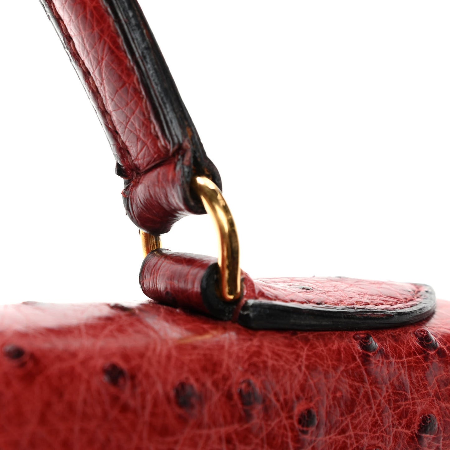 Ostrich Kelly Sellier 28 Rouge H