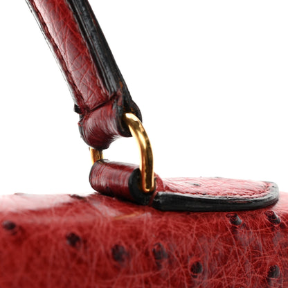 Hermes Ostrich Kelly Sellier 28 Rouge H 14 of 15