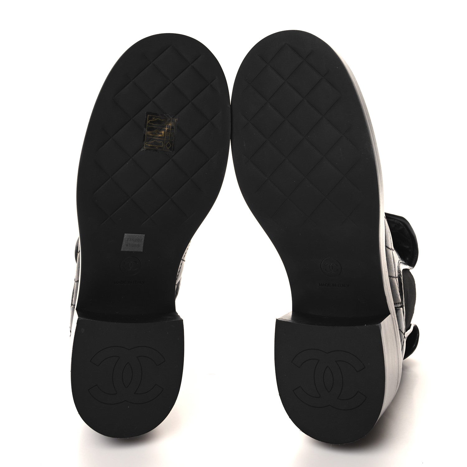 Chanel Lambskin Quilted Cap Toe CC Turnlock Booties 37 Black 5 of 9