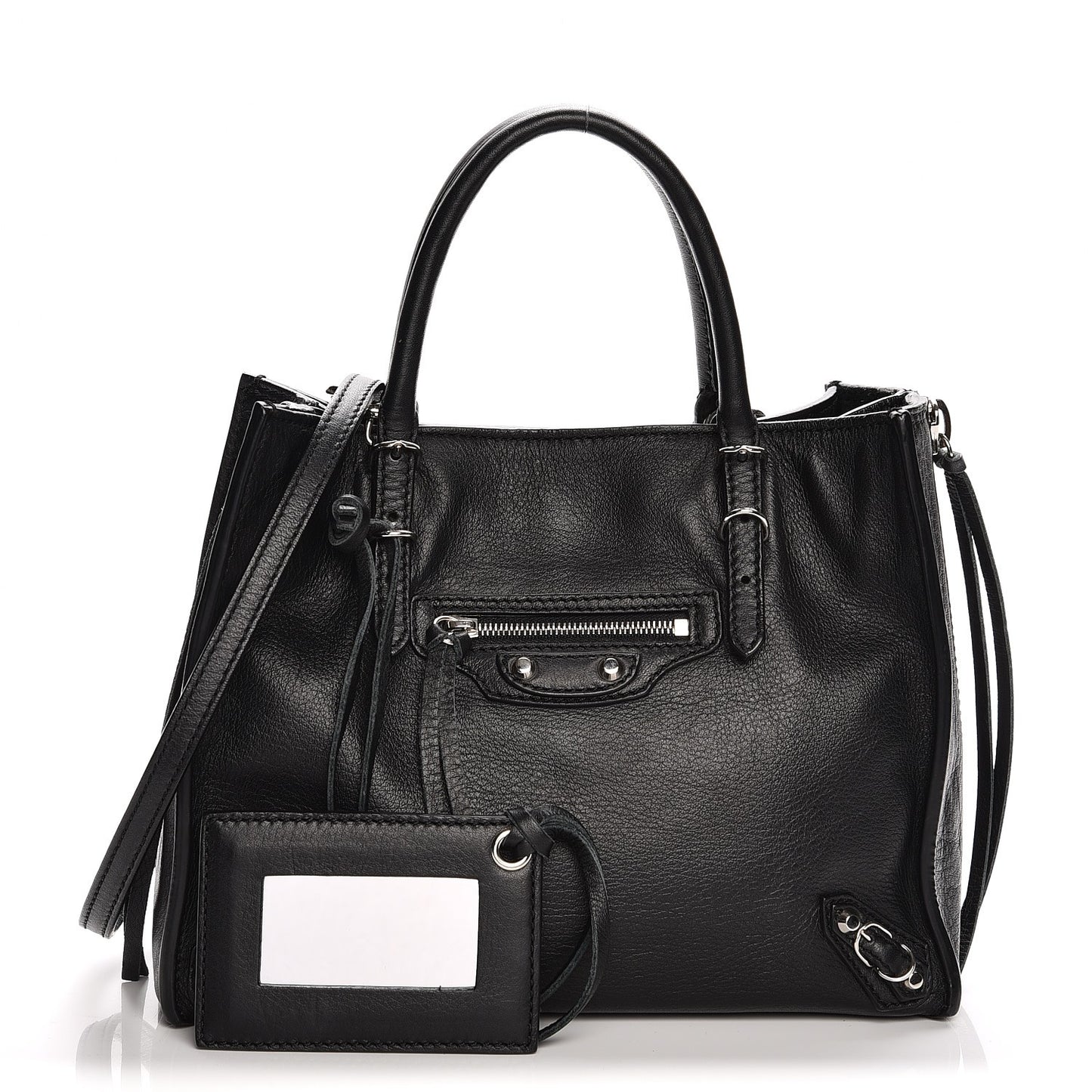 Veau Souple Papier Mini A4 Tote Black