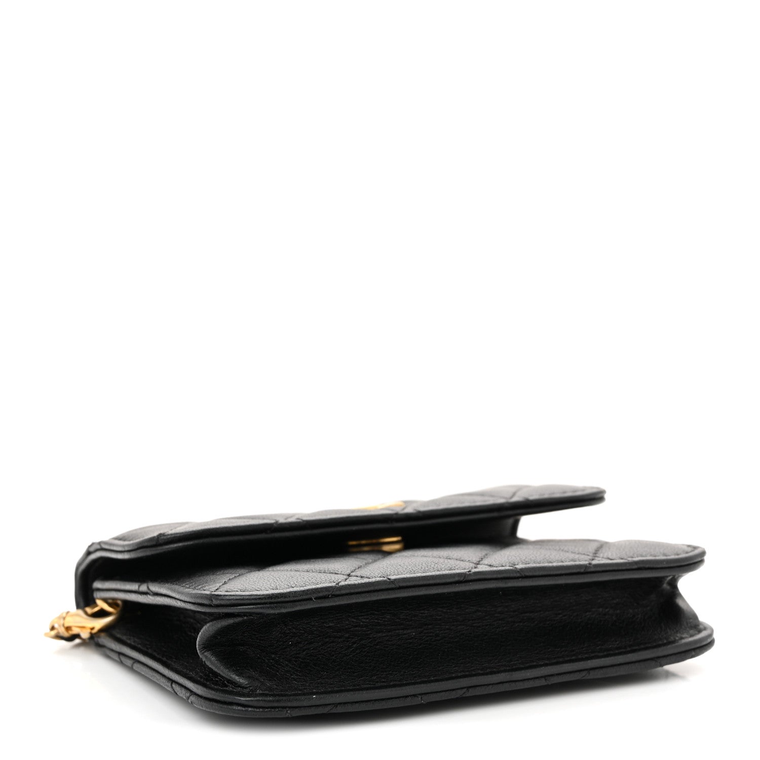Chanel Lambskin Quilted Pearl Crush Flap With Chain Black 4 of 10