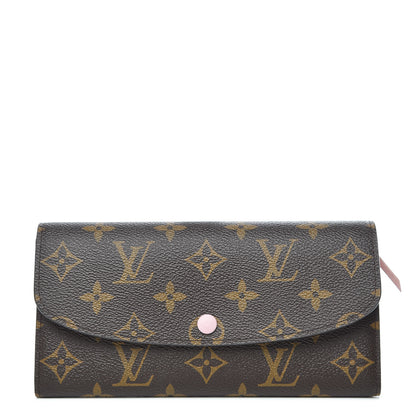 Louis Vuitton Monogram Emilie Wallet Rose Ballerine 1 of 8