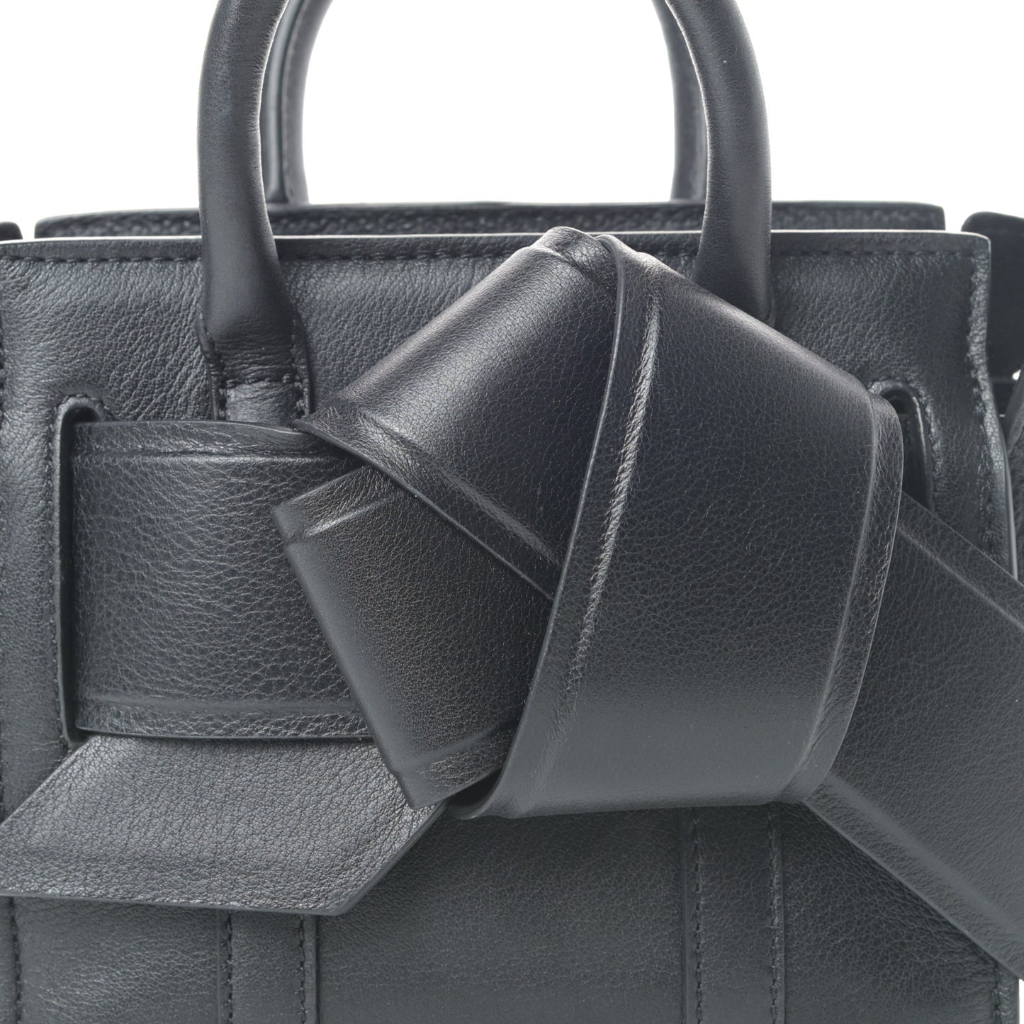 x ACNE STUDIOS Grained Calfskin Musubi Bayswater Satchel Black