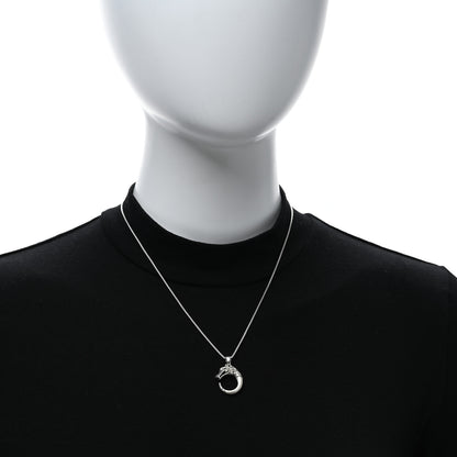 John Hardy Sterling Silver Blue Sapphire Naga Round Pendant Necklace 3 of 5