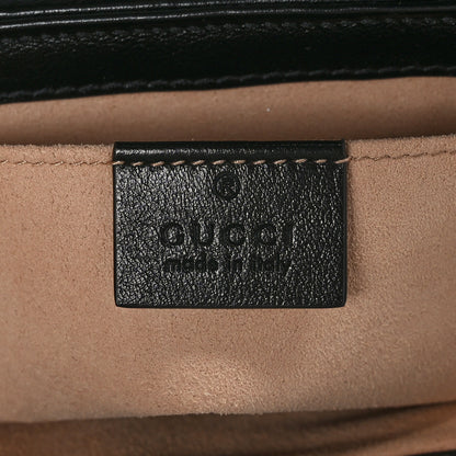 Gucci Monogram Matelasse Diagonal Mini GG Marmont Shoulder Bag Beige Black 6 of 9