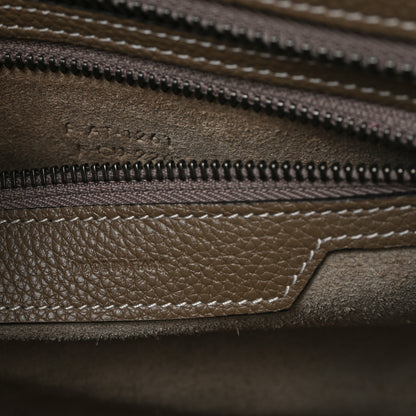 Celine Drummed Calfskin Micro Luggage Souris 6 of 10