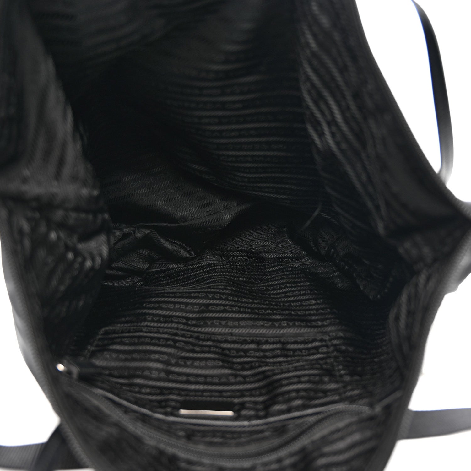 Prada Tessuto Nylon Saffiano Tote Black 5 of 10